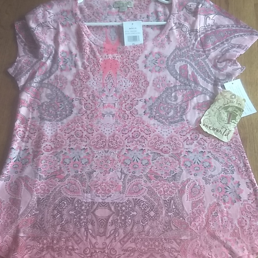 Pink  Rhinestone top PLarge